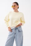 Kadın Eteği Gömlek Görünümlü Bisiklet Yaka Kısa Sweatshirt 265219 -