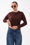 Kadın Fiyonk Nakışlı İki İplik Sweatshirt 255326 - 265044