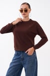 Kadın Fiyonk Nakışlı İki İplik Sweatshirt 255326 - 265044