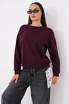 Kadın Fiyonk Nakışlı İki İplik Sweatshirt 255326 - 265044