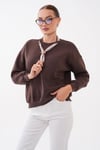 Kadın Fular Detaylı Oversize Sweatshirt 265128 -