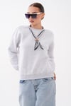 Kadın Fular Detaylı Oversize Sweatshirt 265128 -