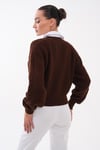 Kadın Gömlek Yaka Detaylı Selanik Örme Kazak 255153 - 265006