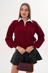 Kadın Gömlek Yaka Detaylı Selanik Örme Kazak 255153 - 265006