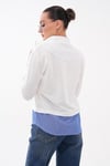 Kadın Gömlek Yaka Görünümlü Fermuarlı Sweatshirt 265129 -