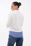 Kadın Gömlek Yaka Görünümlü Fermuarlı Sweatshirt 265129 -