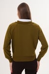 Kadın Gömlek Yaka İki İplik Sweatshirt 255451 -