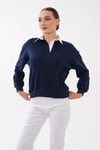 Kadın Gömlek Yaka Sweatshirt 265121 -