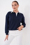 Kadın Gömlek Yaka Sweatshirt 265121 -