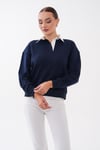 Kadın Gömlek Yaka Sweatshirt 265121 -