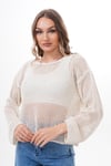 Kadın İnci Boncuk Detaylı Triko Örme Hırka 250398 -