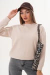 Kadın İnci Detaylı Selanik Örme Sweatshirt 255225 -