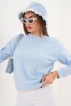 Kadın İnci Detaylı Selanik Örme Sweatshirt 255225 -