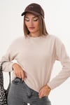 Kadın İnci Detaylı Selanik Örme Sweatshirt 255225 -