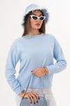 Kadın İnci Detaylı Selanik Örme Sweatshirt 255225 -