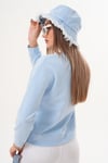 Kadın İnci Detaylı Selanik Örme Sweatshirt 255225 -