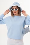 Kadın İnci Detaylı Selanik Örme Sweatshirt 255225 -