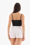 Kadın İp Askılı Crop Bluz