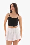 Kadın İp Askılı Crop Bluz