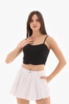 Kadın İp Askılı Crop Bluz