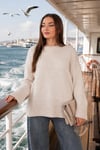 Kadın İspanyol Kol Triko Örme Kazak 265029 -