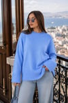 Kadın İspanyol Kol Triko Örme Kazak 265029 -