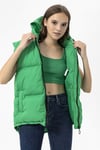 Kadın Jel Dolgulu Kapüşonlu Oversize Şişme Yelek 235015 -