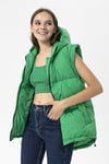 Kadın Jel Dolgulu Kapüşonlu Oversize Şişme Yelek 235015 -
