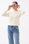 Kadın Kalp Nakışlı İki İplik Sweatshirt 255327 - 265045