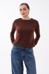 Kadın Kalp Nakışlı İki İplik Sweatshirt 255327 - 265045