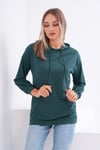Kadın Kanguru Cepli Kapüşonlu İki İplik Sweatshirt 245099 -