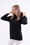 Kadın Kanguru Cepli Kapüşonlu İki İplik Sweatshirt 245099 -