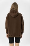 Kadın Kanguru Cepli Kapüşonlu Üç İplik Oversize Sweatshirt