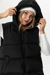 Kadın Kapüşon Detaylı Oversize Şişme Yelek
