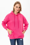 Kadın Kapüşonlu Kanguru Cep Detaylı Üç İplik Sweatshirt