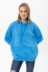 Kadın Kapüşonlu Kanguru Cep Detaylı Üç İplik Sweatshirt