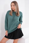 Kadın Kapüşonlu Kanguru Cepli Üç İplik Sweatshirt 245089 -