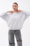 Kadın Kaşkorse Garnili Şardonsuz Üç İplik Sweatshirt 265096 -