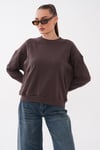Kadın Kaşkorse Garnili Şardonsuz Üç İplik Sweatshirt 265096 -