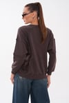 Kadın Kaşkorse Garnili Şardonsuz Üç İplik Sweatshirt 265096 -