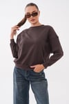 Kadın Kaşkorse Garnili Şardonsuz Üç İplik Sweatshirt 265096 -