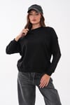 Kadın Kaşkorse Garnili Şardonsuz Üç İplik Sweatshirt 265096 -