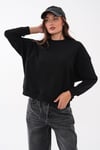 Kadın Kaşkorse Garnili Şardonsuz Üç İplik Sweatshirt 265096 -
