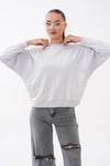 Kadın Kaşkorse Garnili Şardonsuz Üç İplik Sweatshirt 265096 -