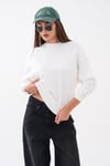 Kadın Kaşkorse Garnili Şardonsuz Üç İplik Sweatshirt 265096 -