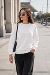 Kadın Kaşkorse Garnili Şardonsuz Üç İplik Sweatshirt 265096 -