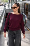 Kadın Kayık Yaka Modal Sweatshirt 265188 -