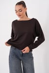 Kadın Kayık Yaka Modal Sweatshirt 265188 -