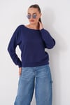 Kadın Kayık Yaka Modal Sweatshirt 265188 -