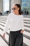 Kadın Kayık Yaka Modal Sweatshirt 265188 -